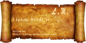 Liptay Milán névjegykártya