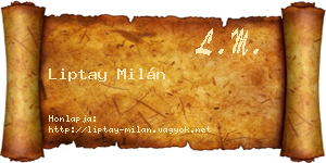 Liptay Milán névjegykártya